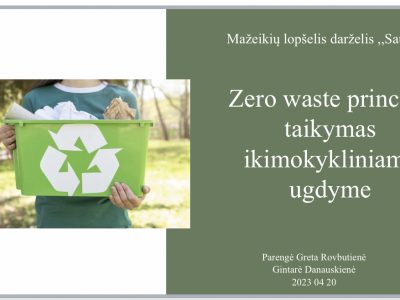 Dalinamės gamtosauginio ugdymo idėjomis
