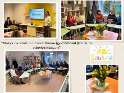 II modulio seminaras ,,Mokyklos bendruomenės telkimas įgyvendinant įtraukties principą įstaigoje“