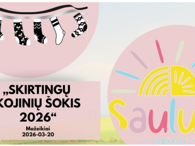Akcija „Skirtingų kojinių šokis 2026“